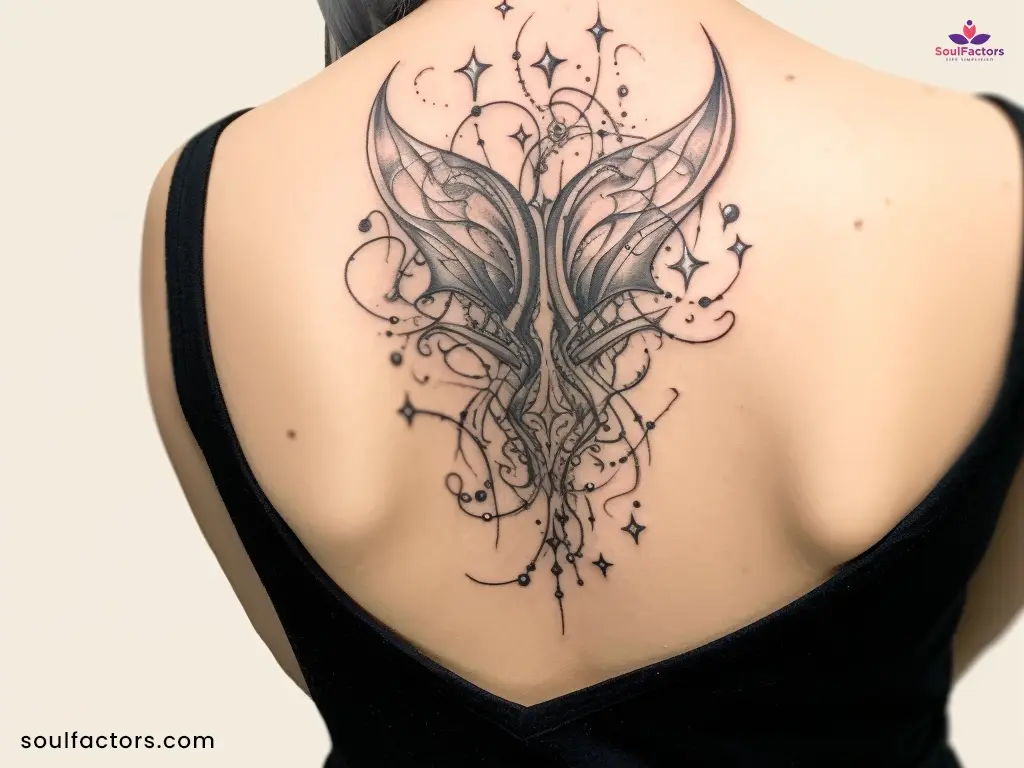 cyber sigilism tattoo wings