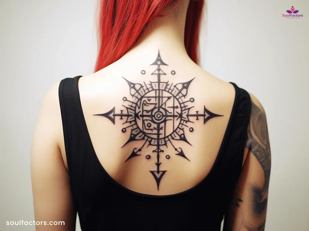 cyber sigilism geometric tattoo