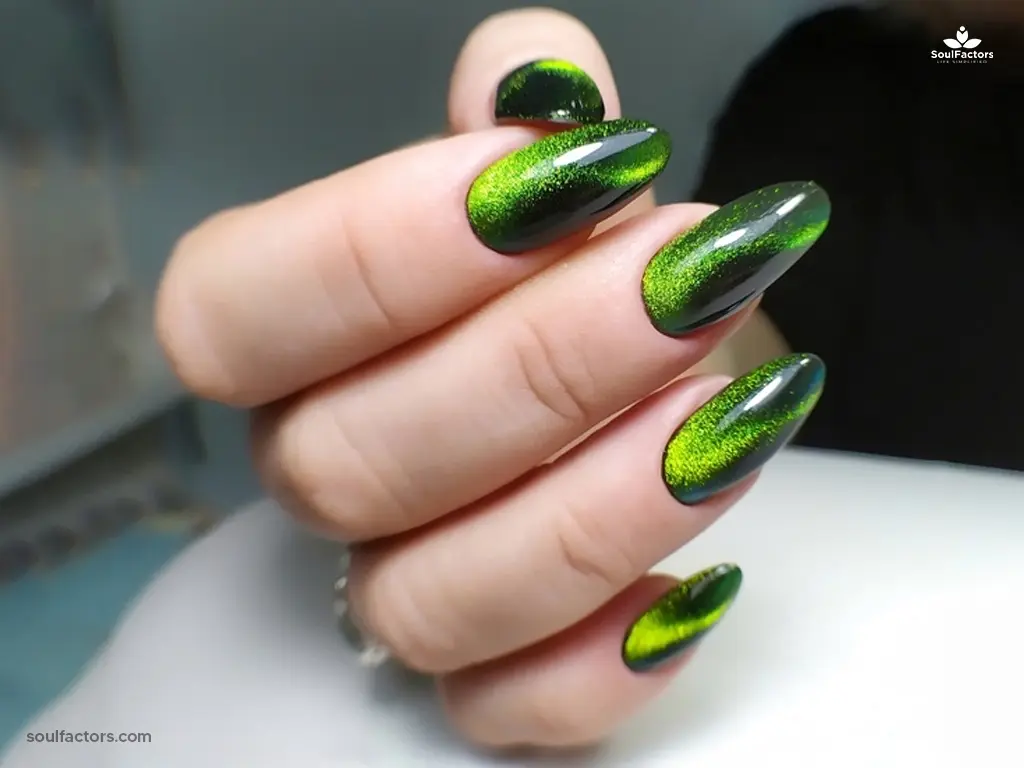 Emerald Hues Nails
