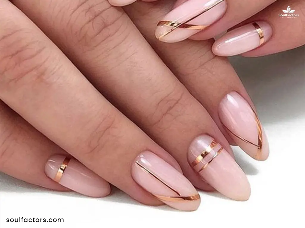 Strawberry Milk Nail With Wire Detail