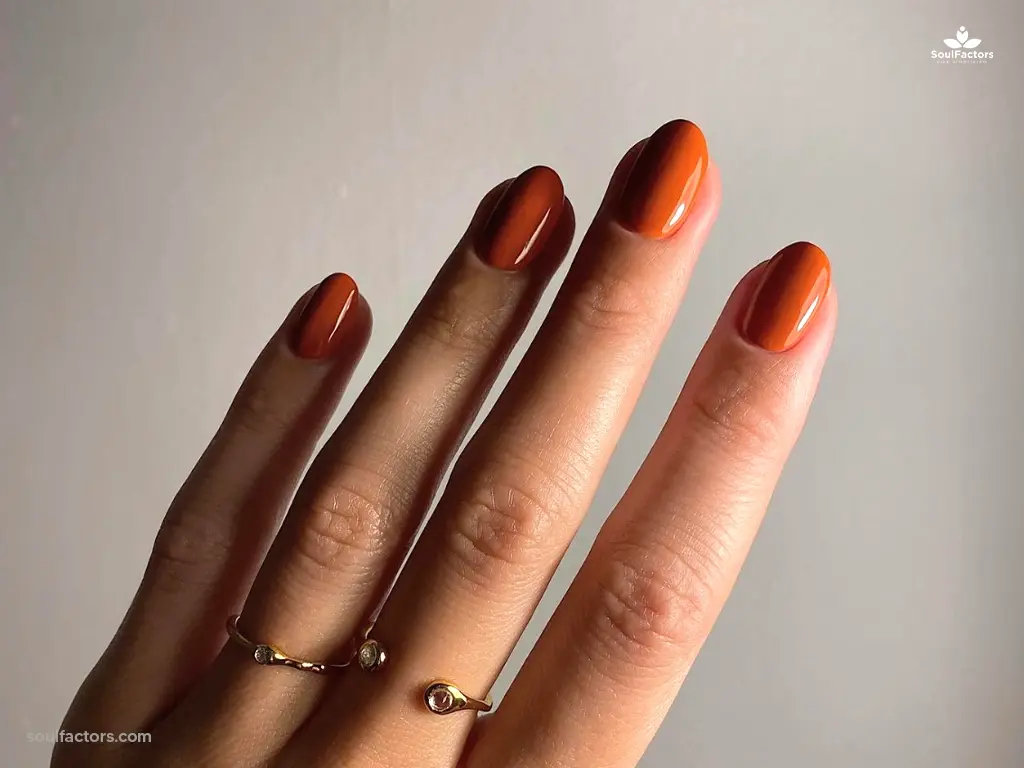 Terracotta winter nail color