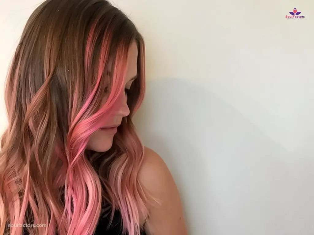 Two shades of summer pink Face framing highlights