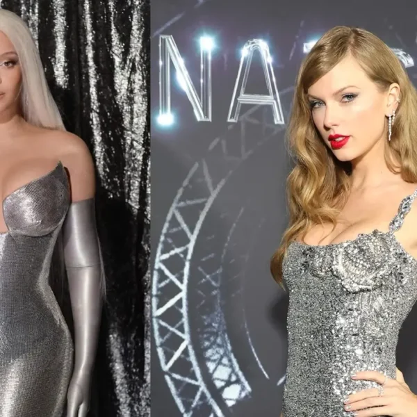 Taylor Swift Wears Silver Mirrorball Dress to Beyoncé's 'Renaissance' Film Premiere