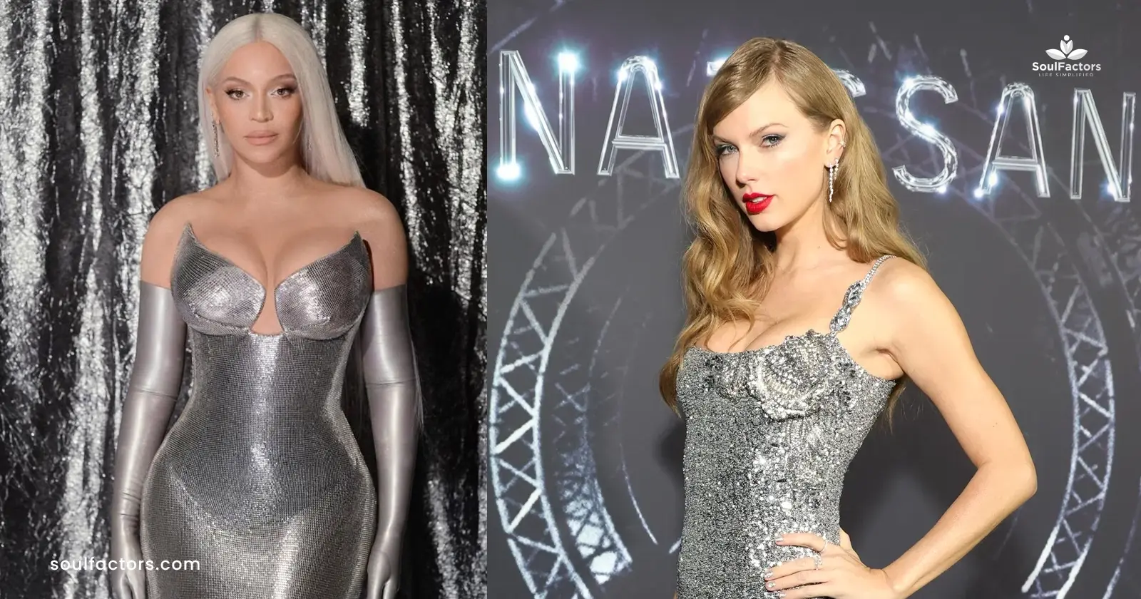 Taylor Swift Wears Silver Mirrorball Dress to Beyoncé's 'Renaissance' Film Premiere