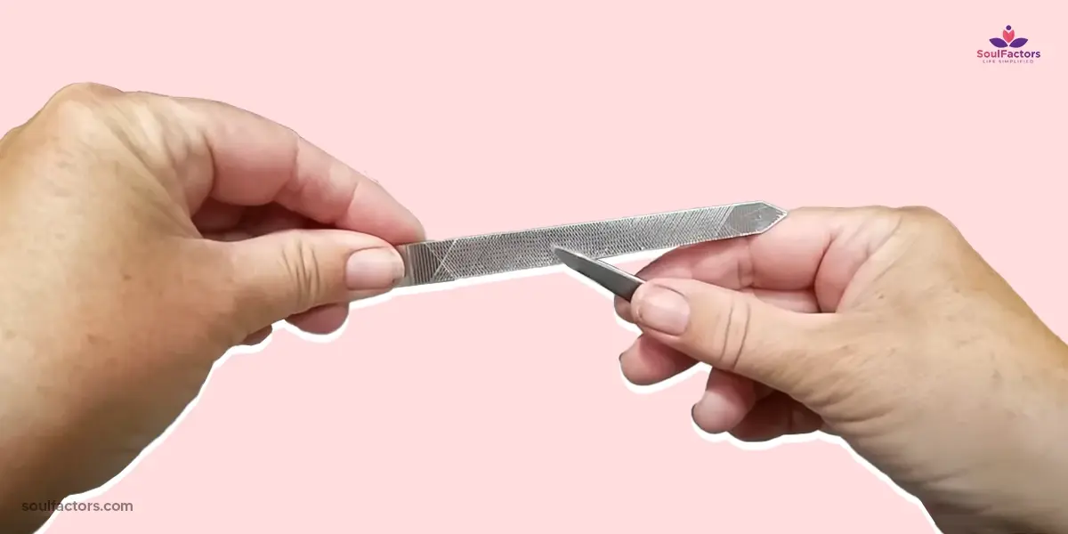 How To Sharpen Tweezers With Nail File