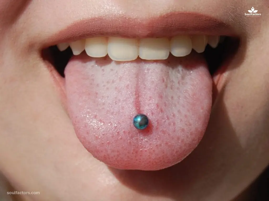 Middle Tongue Piercing