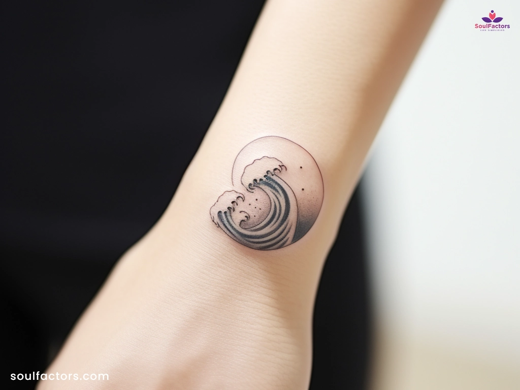 Small Kanagawa wave tattoo