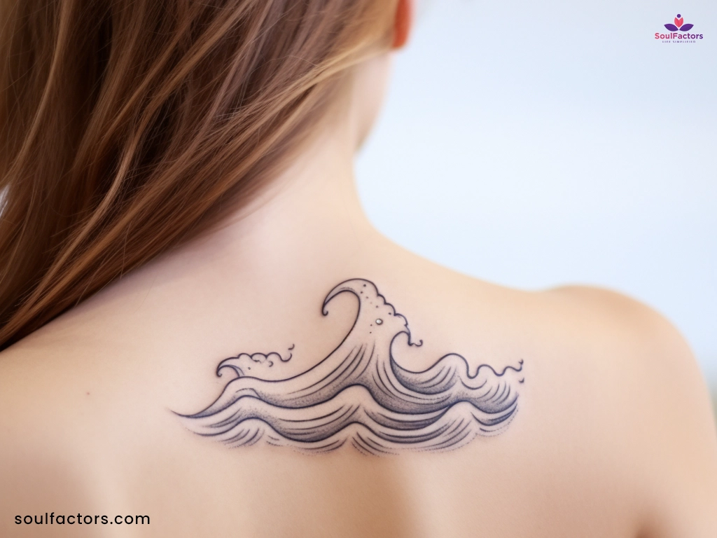 beach wave tattoo