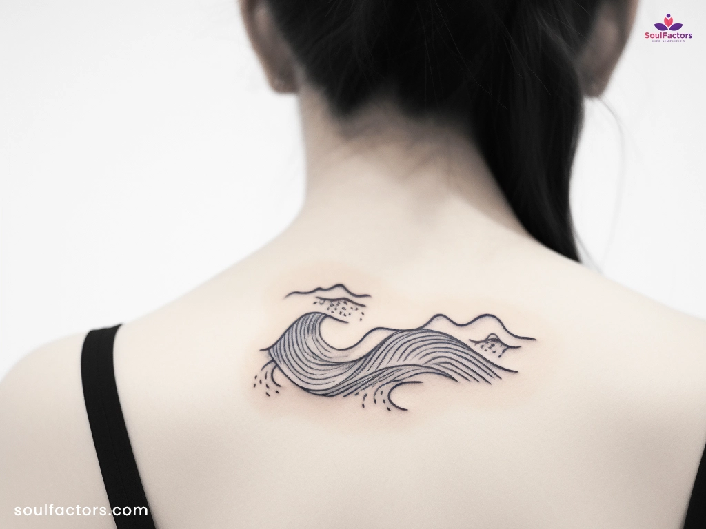 small wave tattoo