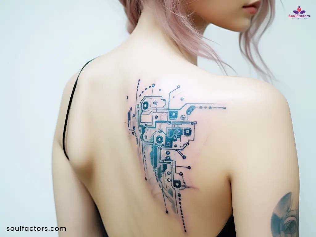cyber sigilism tattoo unique design