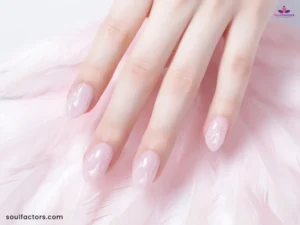 valentine's nail design pink