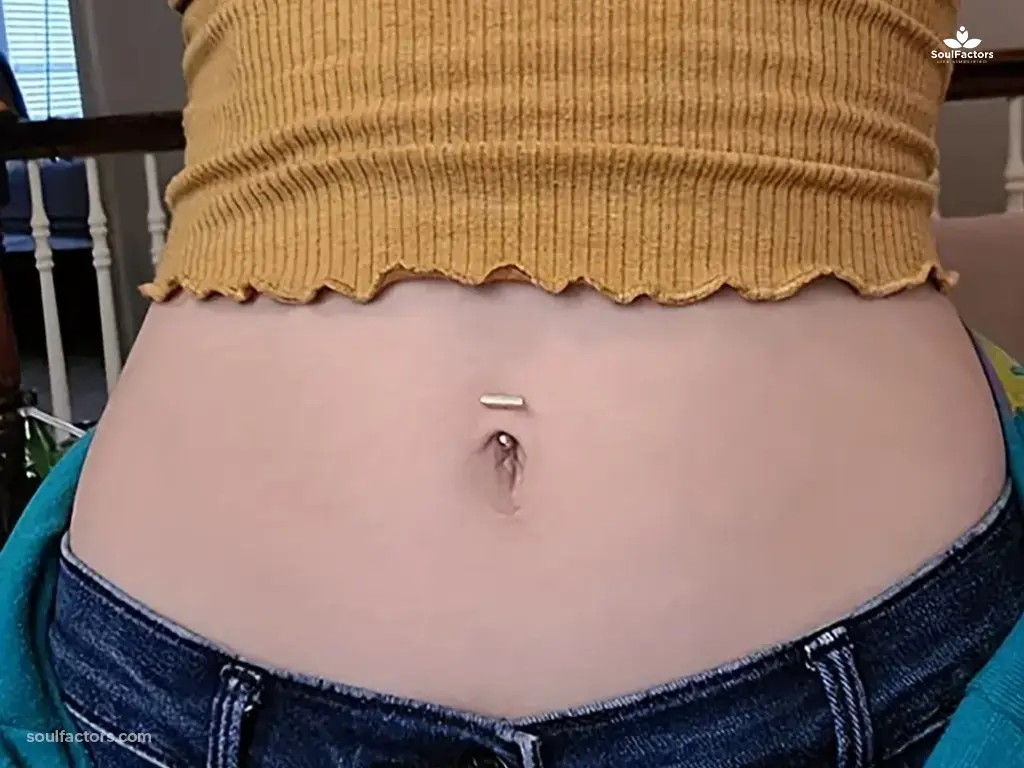 Curved Barbell Belly Button Piercing