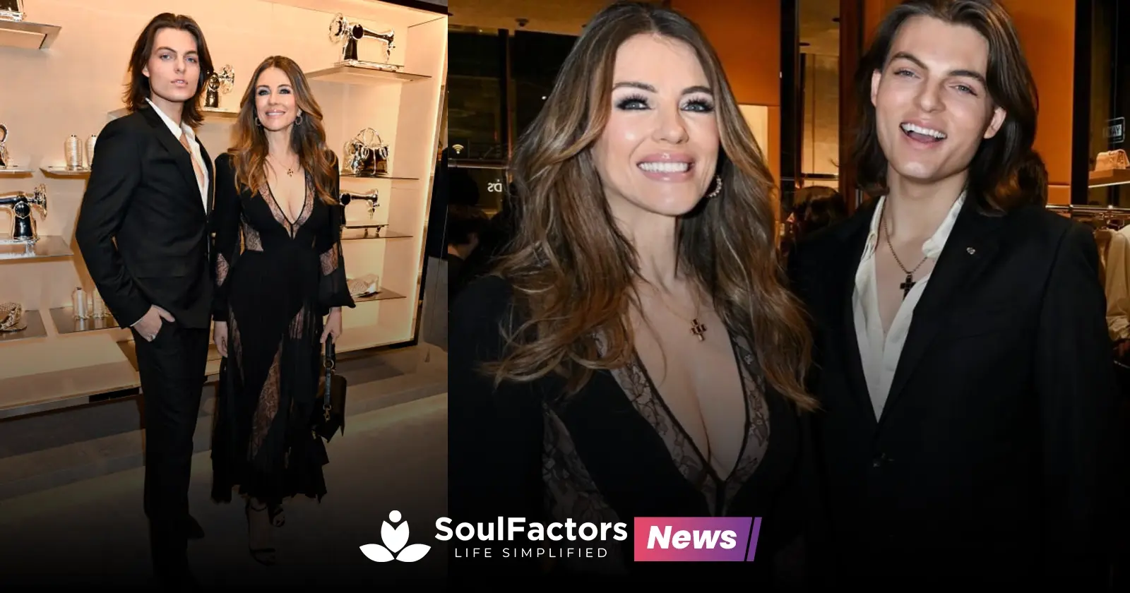 Elizabeth Hurley and Son Damian Attend Tod’s Cocktail Party