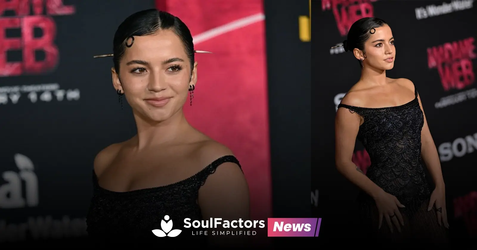 Isabela Merced Dazzles in Black at Madame Web Premiere