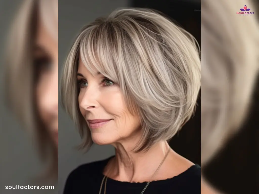 Layered Bob For Old Women