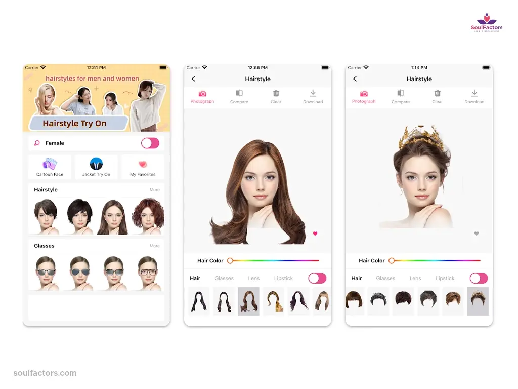 Modiface Free Hairstyle App